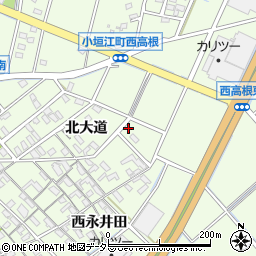 愛知県刈谷市小垣江町北大道156周辺の地図