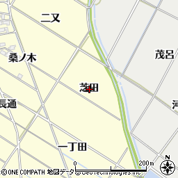 愛知県岡崎市東本郷町芝田周辺の地図