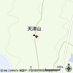 天津山周辺の地図