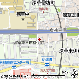 京都府京都市伏見区深草瓦町57周辺の地図