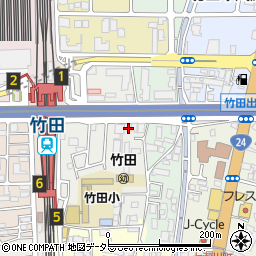 京都府京都市伏見区竹田桶ノ井町周辺の地図