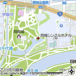 愛知県岡崎市康生町周辺の地図