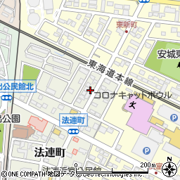 愛知県安城市法連町15-6周辺の地図