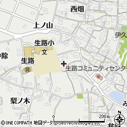 愛知県知多郡東浦町生路傍示松周辺の地図