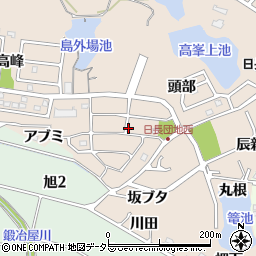愛知県知多市日長（坂根）周辺の地図