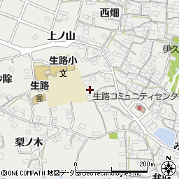 愛知県東浦町（知多郡）生路（傍示松）周辺の地図