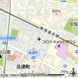 愛知県安城市法連町15-13周辺の地図