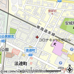 愛知県安城市法連町15周辺の地図