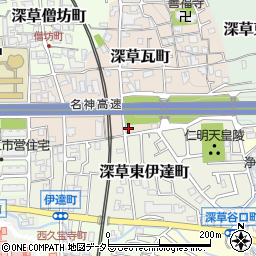 京都府京都市伏見区深草瓦町73周辺の地図