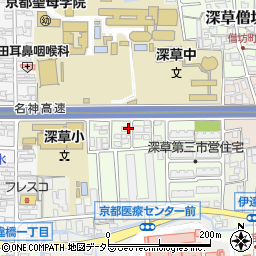 京都府京都市伏見区深草西伊達町周辺の地図