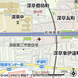 京都府京都市伏見区深草瓦町56周辺の地図