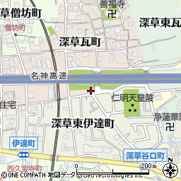京都府京都市伏見区深草瓦町113周辺の地図