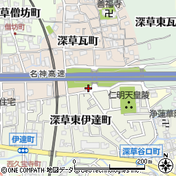 京都府京都市伏見区深草瓦町113周辺の地図