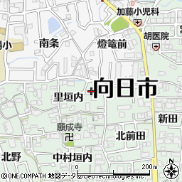 京都府向日市寺戸町里垣内26周辺の地図