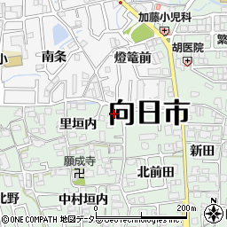 京都府向日市寺戸町里垣内30周辺の地図