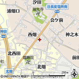 愛知県知多市日長西畑69-1周辺の地図