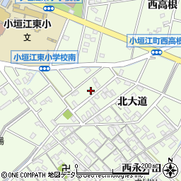 愛知県刈谷市小垣江町北大道117周辺の地図