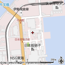 日本板硝子株式会社　四日市工場休日・夜間用周辺の地図
