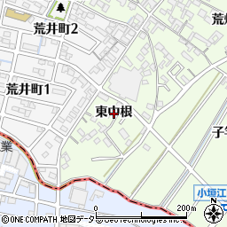 愛知県刈谷市小垣江町東中根周辺の地図