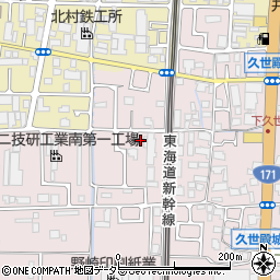 京都府京都市南区久世殿城町123周辺の地図
