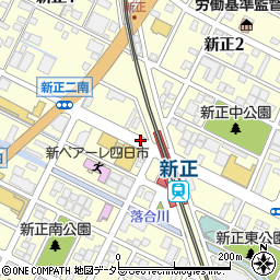 三重県四日市市新正周辺の地図