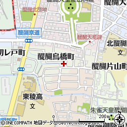京都府京都市伏見区醍醐烏橋町周辺の地図