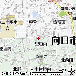 京都府向日市寺戸町里垣内16-1周辺の地図