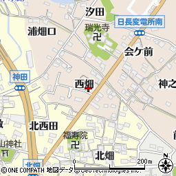 愛知県知多市日長西畑61周辺の地図