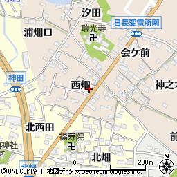 愛知県知多市日長西畑62-7周辺の地図