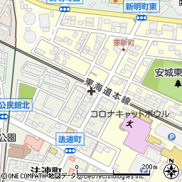 愛知県安城市法連町15-16周辺の地図