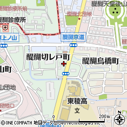 京都醍醐北郵便局周辺の地図