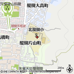 京都府京都市伏見区醍醐片山町周辺の地図