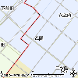 愛知県岡崎市富永町乙尾周辺の地図