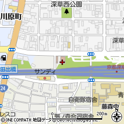 京都市役所　建設局南部区画整理事務所周辺の地図