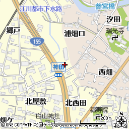 愛知県知多市新舞子神田周辺の地図
