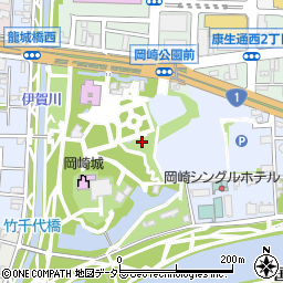 岡崎公園トイレ４周辺の地図