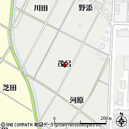 愛知県岡崎市北本郷町茂呂周辺の地図