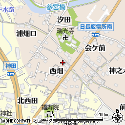愛知県知多市日長西畑43周辺の地図