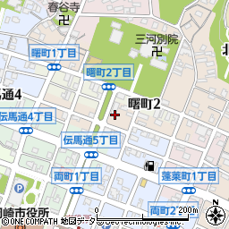 愛知県岡崎市西中町周辺の地図