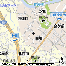 愛知県知多市日長西畑7-14周辺の地図
