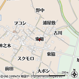 愛知県知多市日長東畑周辺の地図