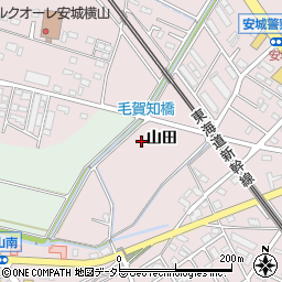 毛賀知橋周辺の地図