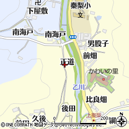 愛知県岡崎市秦梨町正道周辺の地図