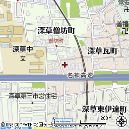 京都府京都市伏見区深草瓦町49周辺の地図