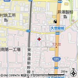 京都府京都市南区久世殿城町77周辺の地図