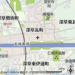 京都府京都市伏見区深草瓦町88周辺の地図