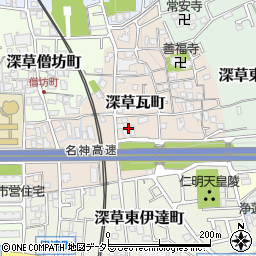 京都府京都市伏見区深草瓦町79周辺の地図
