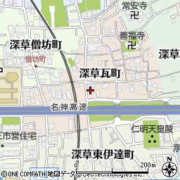 京都府京都市伏見区深草瓦町115周辺の地図