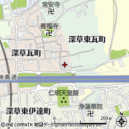 京都府京都市伏見区深草瓦町96周辺の地図