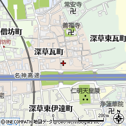 京都府京都市伏見区深草瓦町90周辺の地図